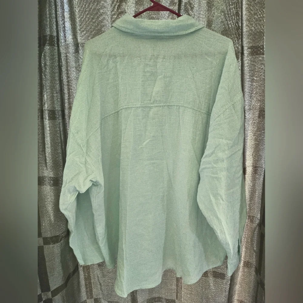 CALIA Women's Oversized 100% Cotton Cover Up, Minty Aura, Green, Size 1X, NWT - Picture 5 of 11